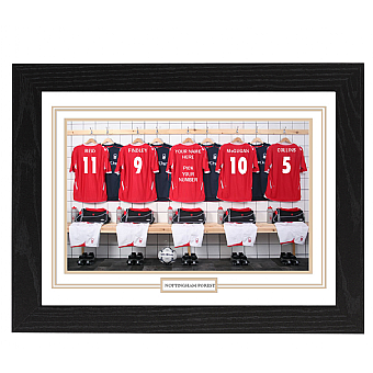 Personalised Framed 100% Unofficial Nottingham Football Shirt Photo A3